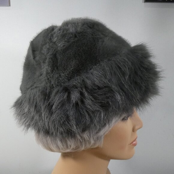 Elegant! Fabulous Fashionable Faux Fur Gray Warm Hat main image 6
